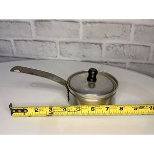 Vintage Small Saucepan Mini Butter Warmer Metal Retro Kitchen Camping Pot